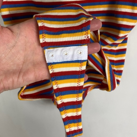 NEW Madewell Ribbed Rainbow Thong Bodysuit Size XS 2020 Style AN422 Square Neck - Picture 8 of 13